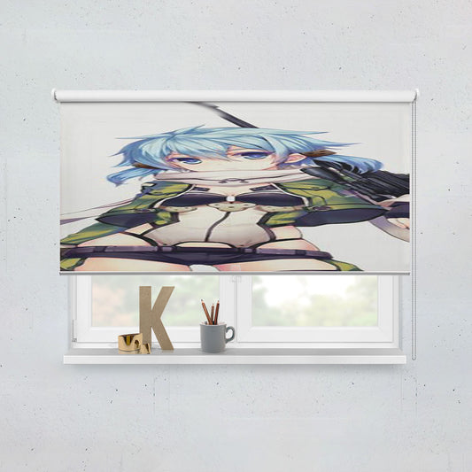 Anime Sword Art Online Ii Sinon Window Roller Blinds Shades