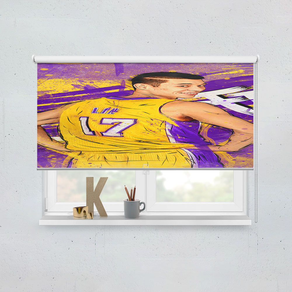 Asia Player Nba Lakers Jeremy Lin Window Roller Blinds Shades