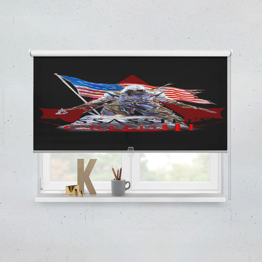 Assassin Creed 3 American Flag Window Roller Blinds Shades