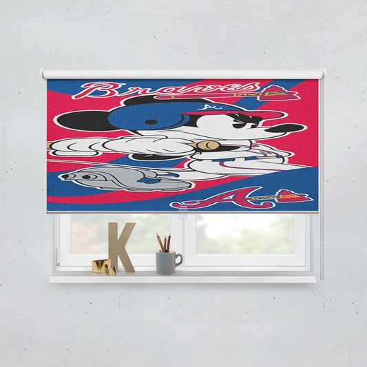 Atlanta Braves Disney Mickey Mouse Window Roller Blinds Shades