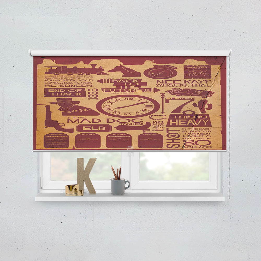 Back To The Future Items 3 Window Roller Blinds Shades
