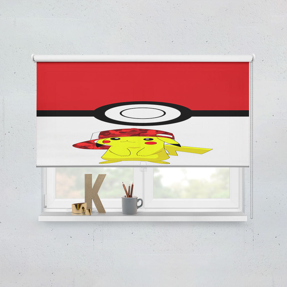 Bape Pikachi Pokemon Ball Window Roller Blinds Shades