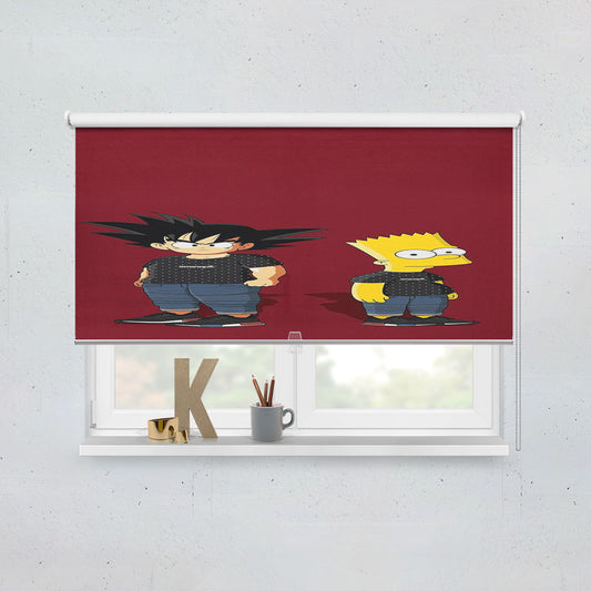 Bart Simpson Goku Dragon Ball Supreme Window Roller Blinds Shades