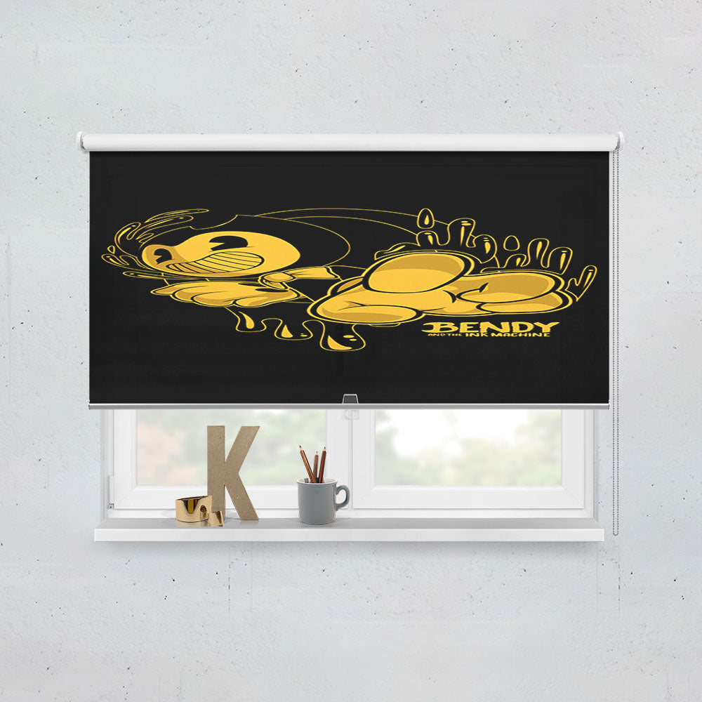 Bendy And The Ink Machine Black Gold Window Roller Blinds Shades
