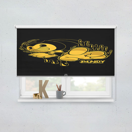 Bendy And The Ink Machine Black Gold Window Roller Blinds Shades