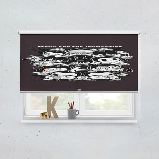 Bendy And The Ink Machine Doodle Expression Window Roller Blinds Shades
