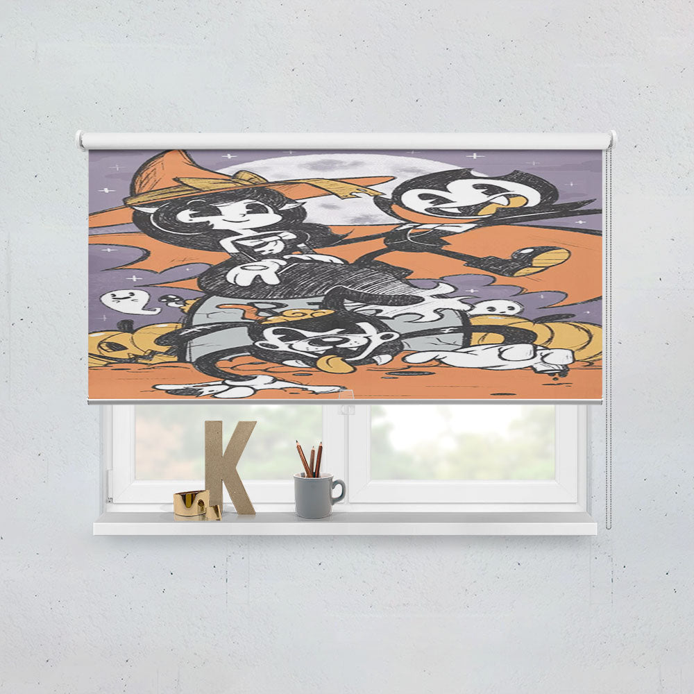 Bendy And The Ink Machine Halloween Window Roller Blinds Shades