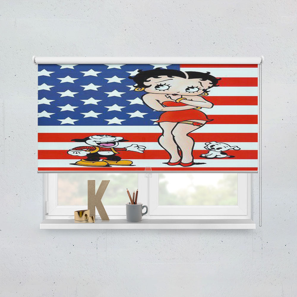 Betty Boop 2 Window Roller Blinds Shades