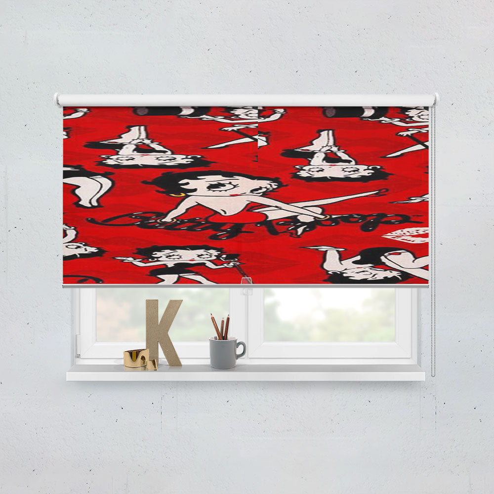 Betty Boop 3 Window Roller Blinds Shades