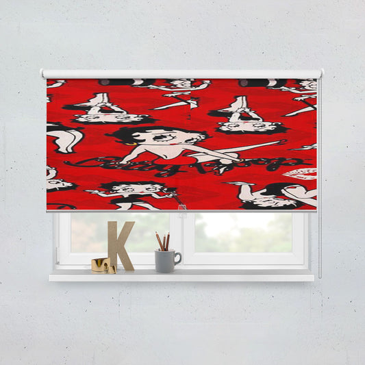 Betty Boop 3 Window Roller Blinds Shades