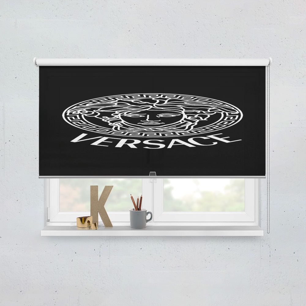 Black White Versace Window Roller Blinds Shades