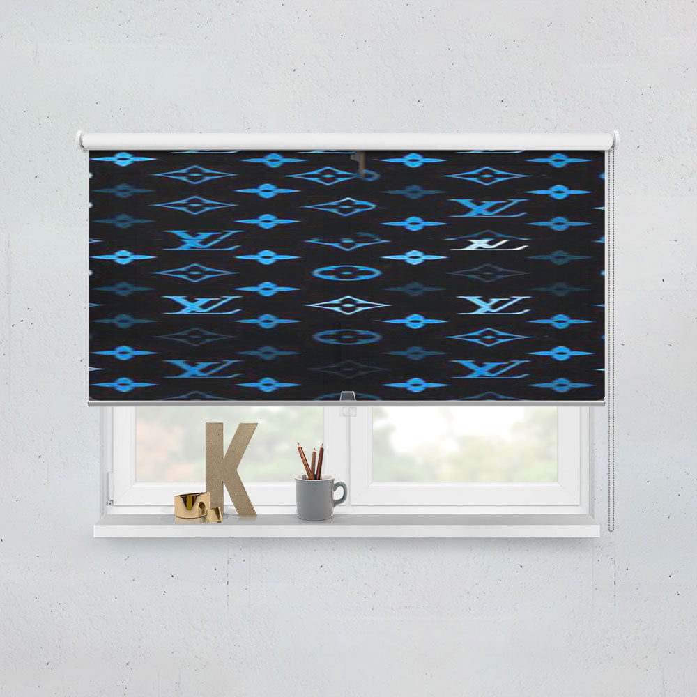 Blue Louis Vuitton Window Roller Blinds Shades