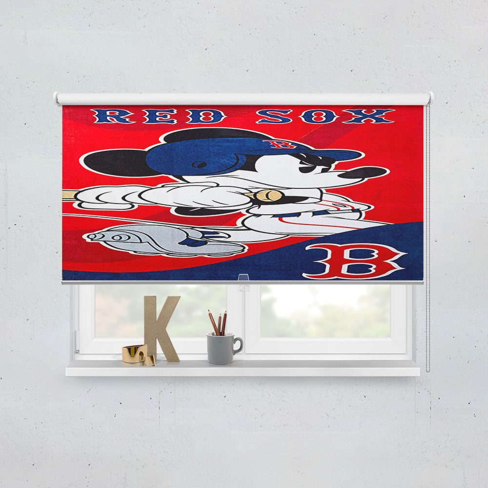 Boston Red Sox Disney Mickey Mouse Window Roller Blinds Shades