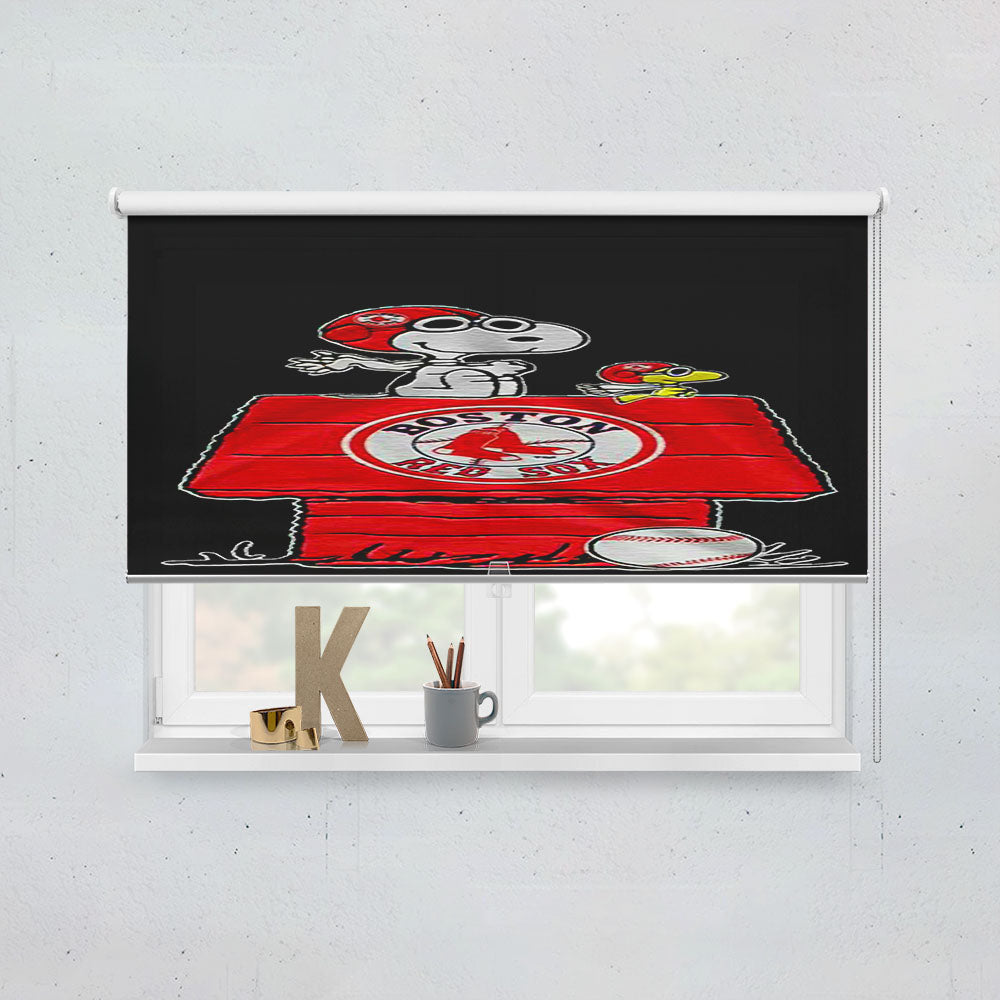 Boston Red Sox Snoopy Window Roller Blinds Shades