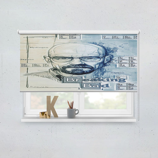 Breaking Bad Mr White Drawing Window Roller Blinds Shades