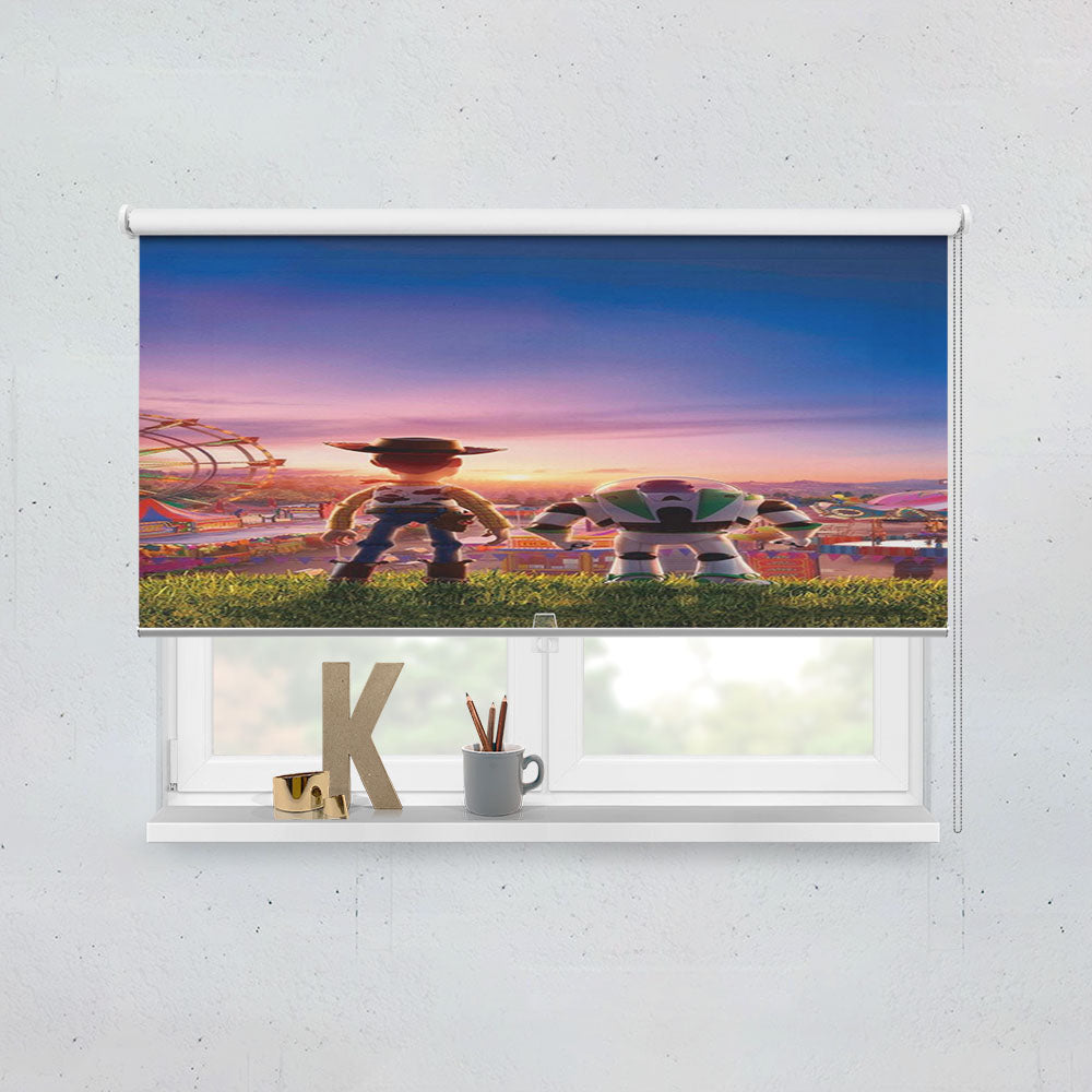 Buzz Lightyear And Woody Toy Story 4 Movie  Window Roller Blinds Shades