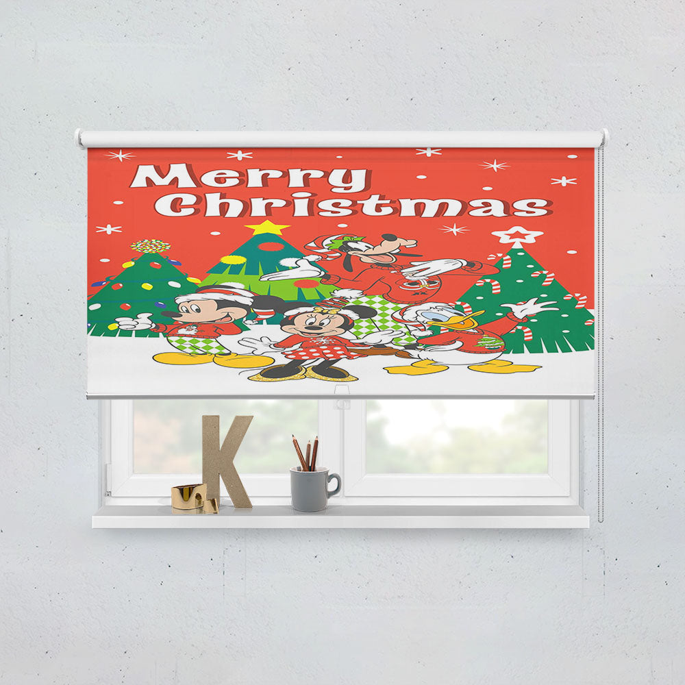 Celebrate Christmas With Mickey & Friends Window Roller Blinds Shades