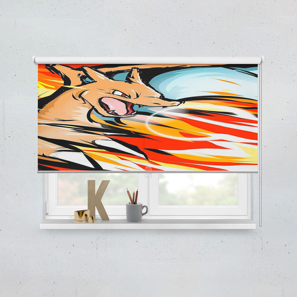 Charizard Pokemon Flame Window Roller Blinds Shades