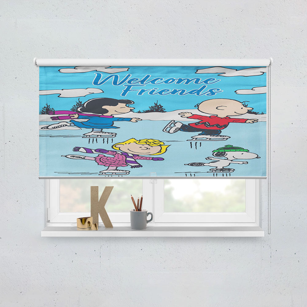 Charlie Brown Peanuts Gang Winter Window Roller Blinds Shades