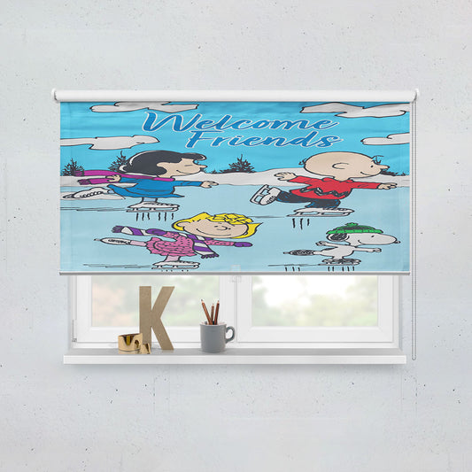 Charlie Brown Peanuts Gang Winter Window Roller Blinds Shades
