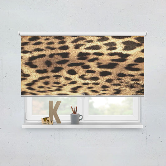 Cheetah Texture Pattern Style Window Roller Blinds Shades