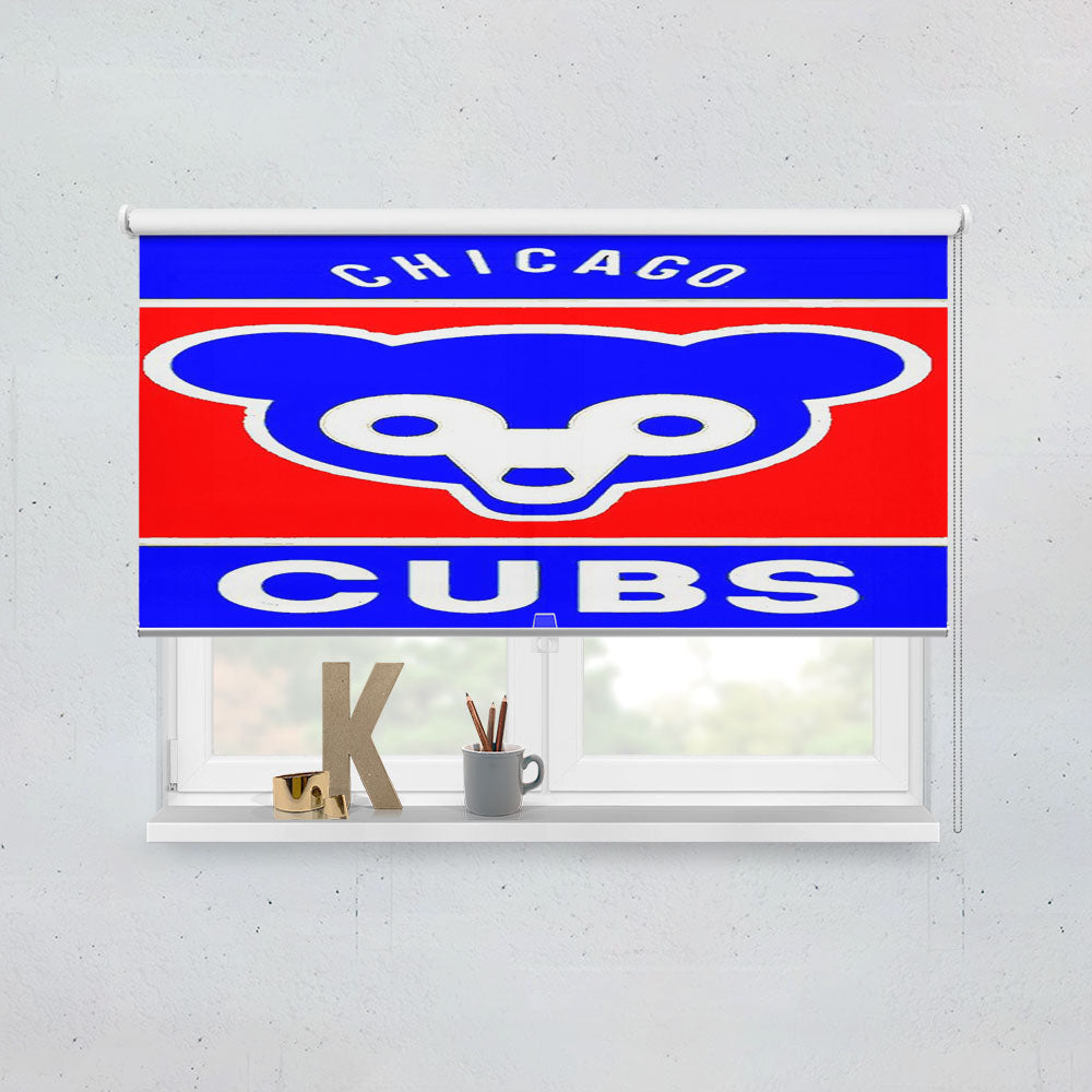 Chicago Cubs Bear Logo Window Roller Blinds Shades