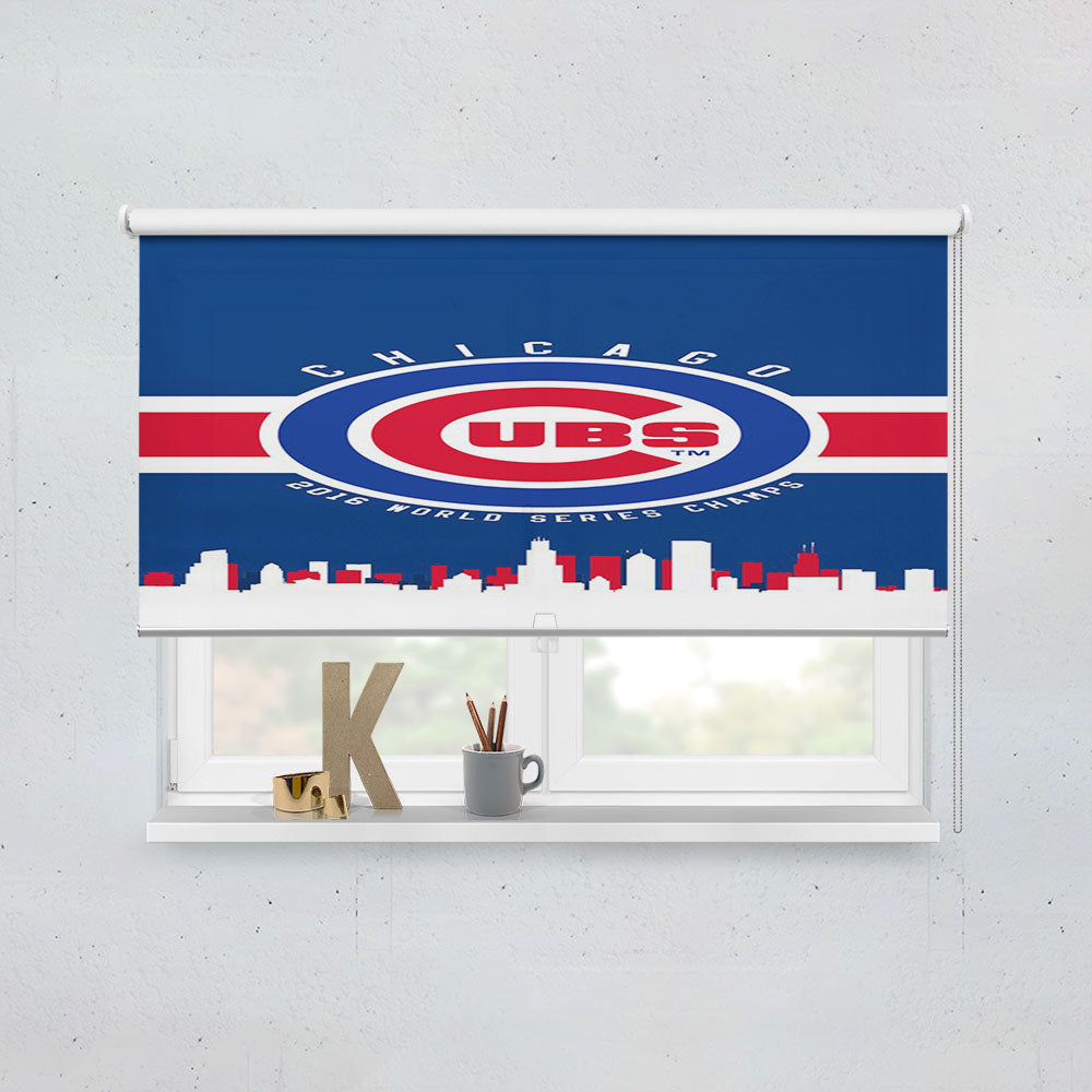Chicago Cubs City Pattern Window Roller Blinds Shades