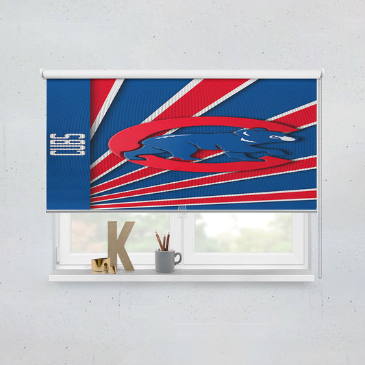 Chicago Cubs Logo Stripe Window Roller Blinds Shades