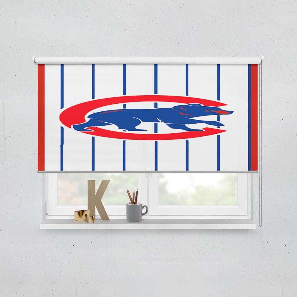 Chicago Cubs Stripe Logo Window Roller Blinds Shades