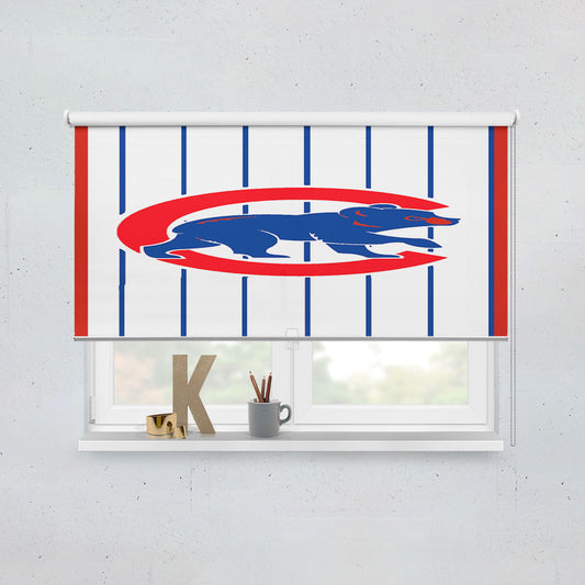 Chicago Cubs Stripe Logo Window Roller Blinds Shades