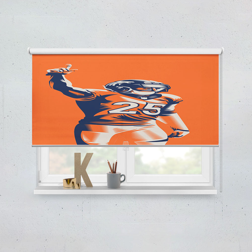 Chris Harris Jr Denver Broncos Nfl Illustration Window Roller Blinds Shades