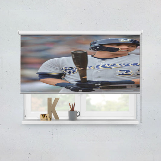 Christian Yelich Milwaukee Brewers Window Roller Blinds Shades
