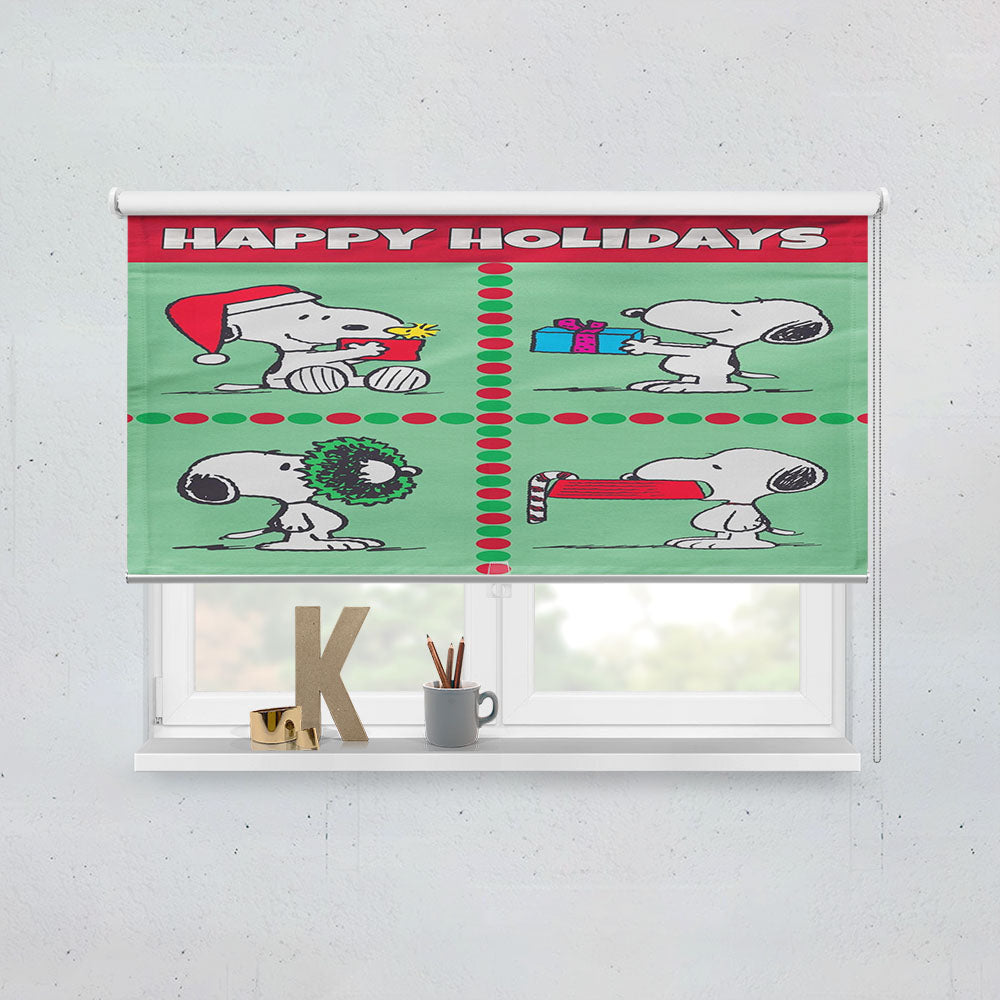 Christmas Scenes Peanuts Holiday Window Roller Blinds Shades