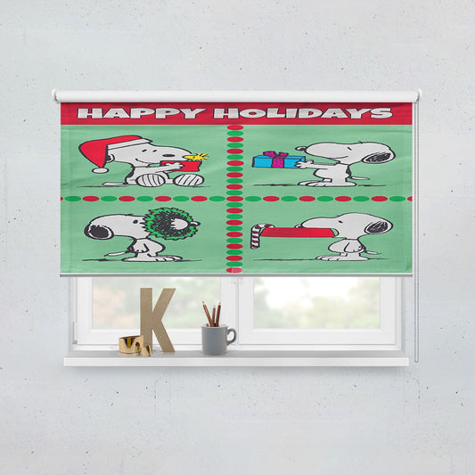 Christmas Scenes Peanuts Holiday Window Roller Blinds Shades