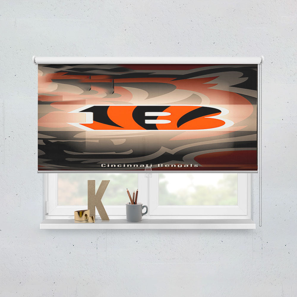 Cincinnati Bengals Logo 9 Window Roller Blinds Shades