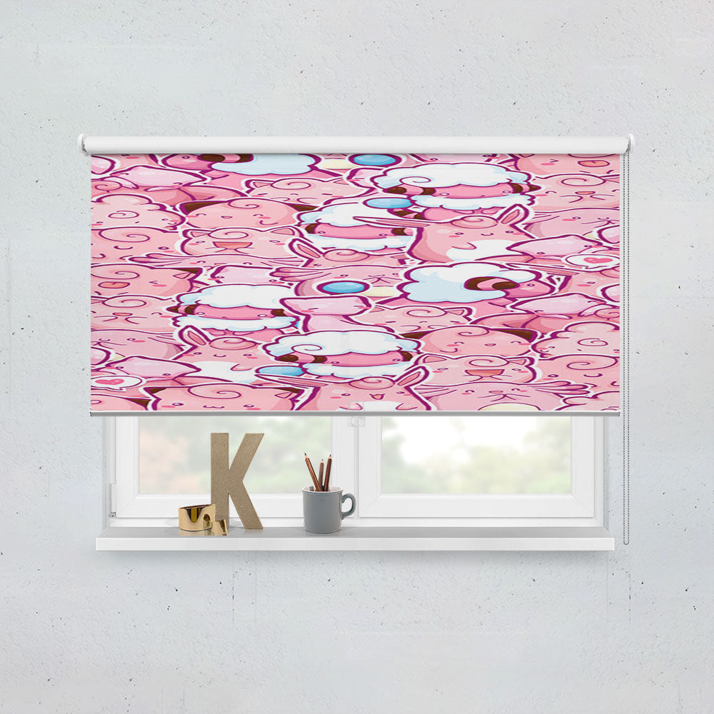 Clefairy Clefable Jiglypuff Wigglypuff Chansey Pokemon Window Roller Blinds Shades
