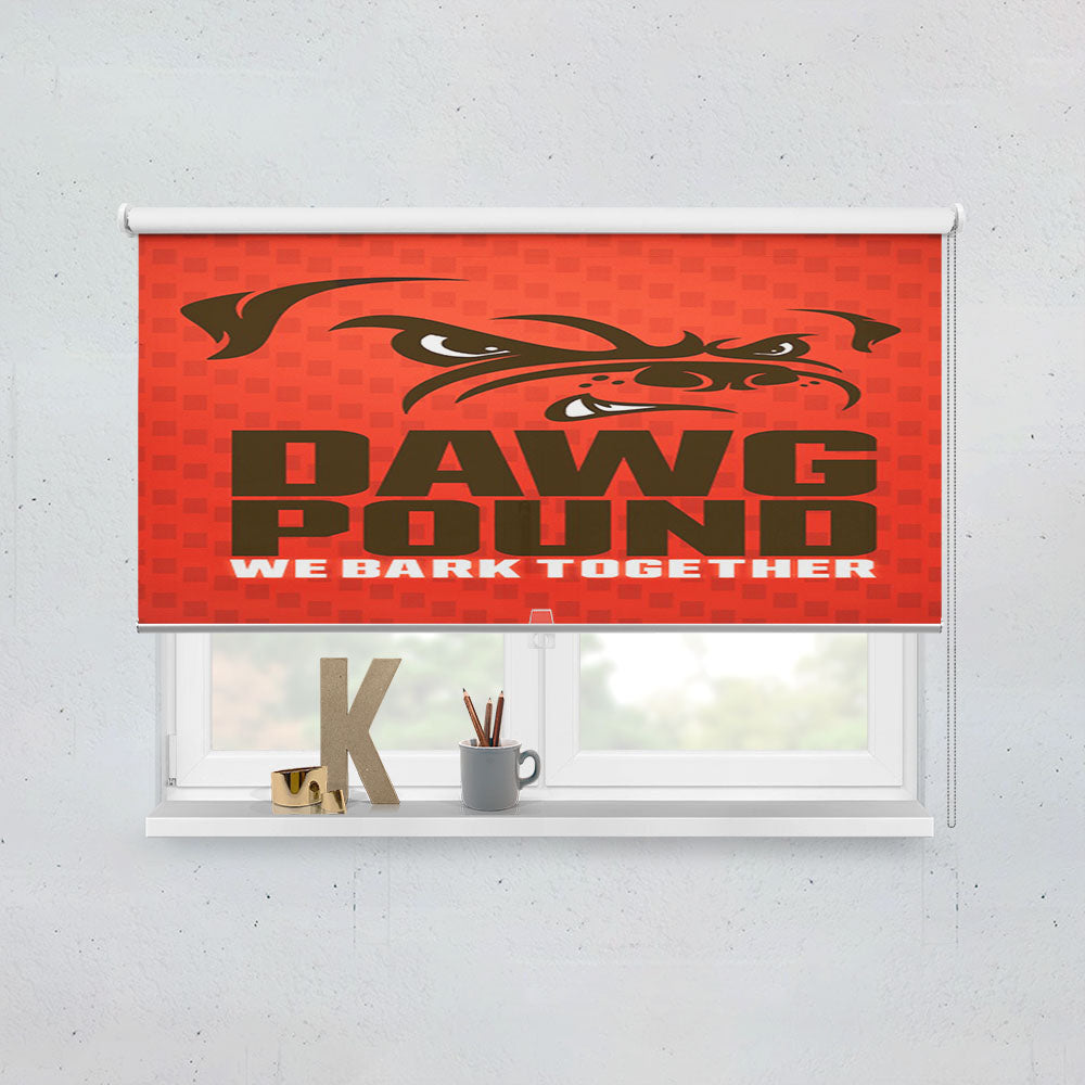 Cleveland Browns Dawg Pound Bark Together Window Roller Blinds Shades