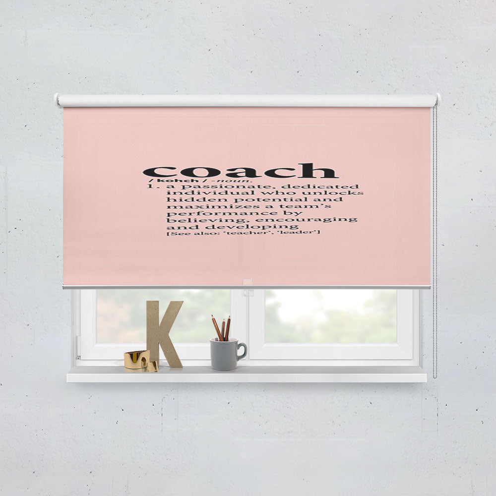 Coach Gift From Team Assistant Football Soccer Window Roller Blinds Shades