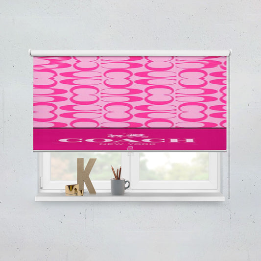 Coach New York Pink Pattern Window Roller Blinds Shades