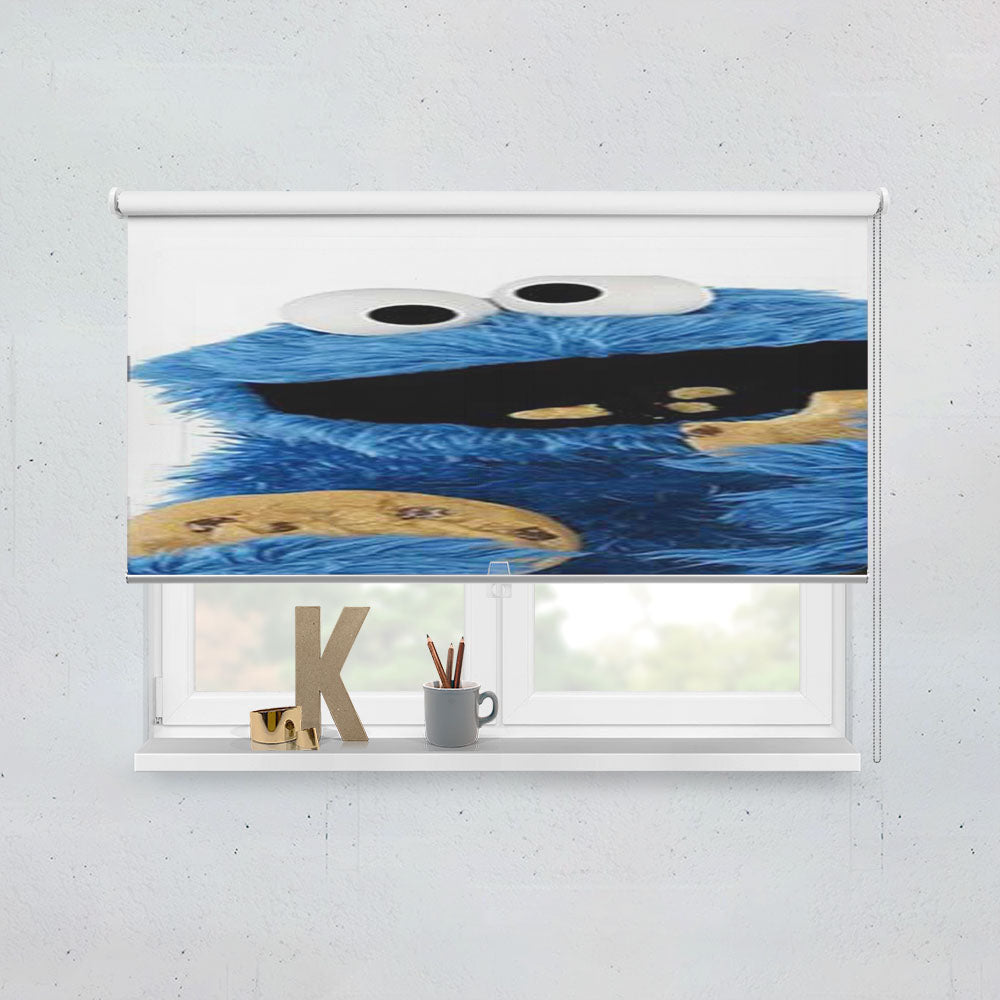 Cookie Monster Eating Cookies Window Roller Blinds Shades