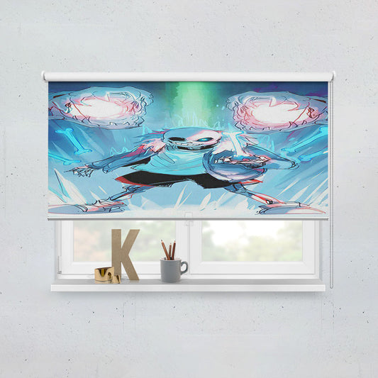 Cool Undertale Sans Dragon Fanart Window Roller Blinds Shades