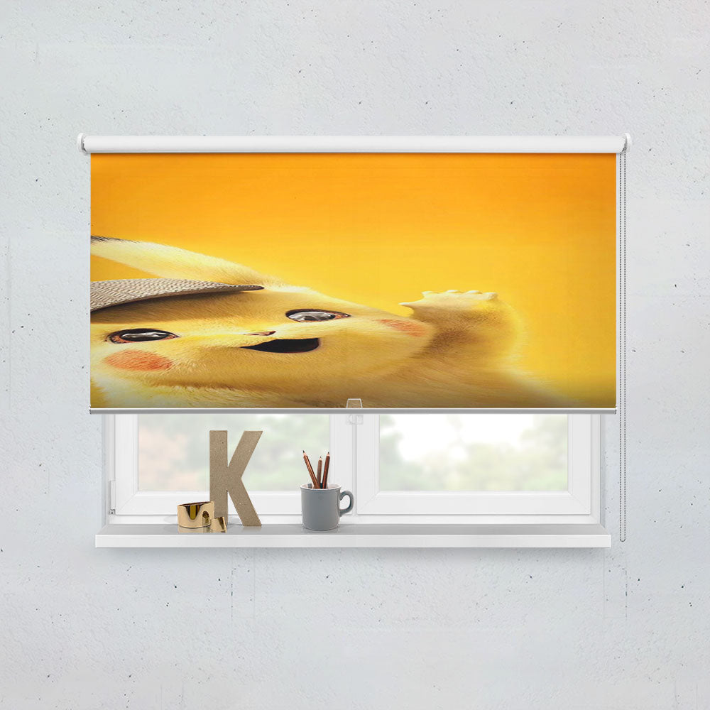 Cute Detective Pikachu Window Roller Blinds Shades