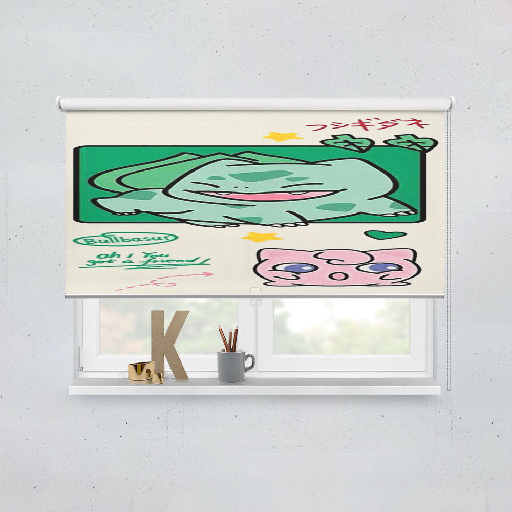 Cute Pokemon Bulbasaur 1 Window Roller Blinds Shades