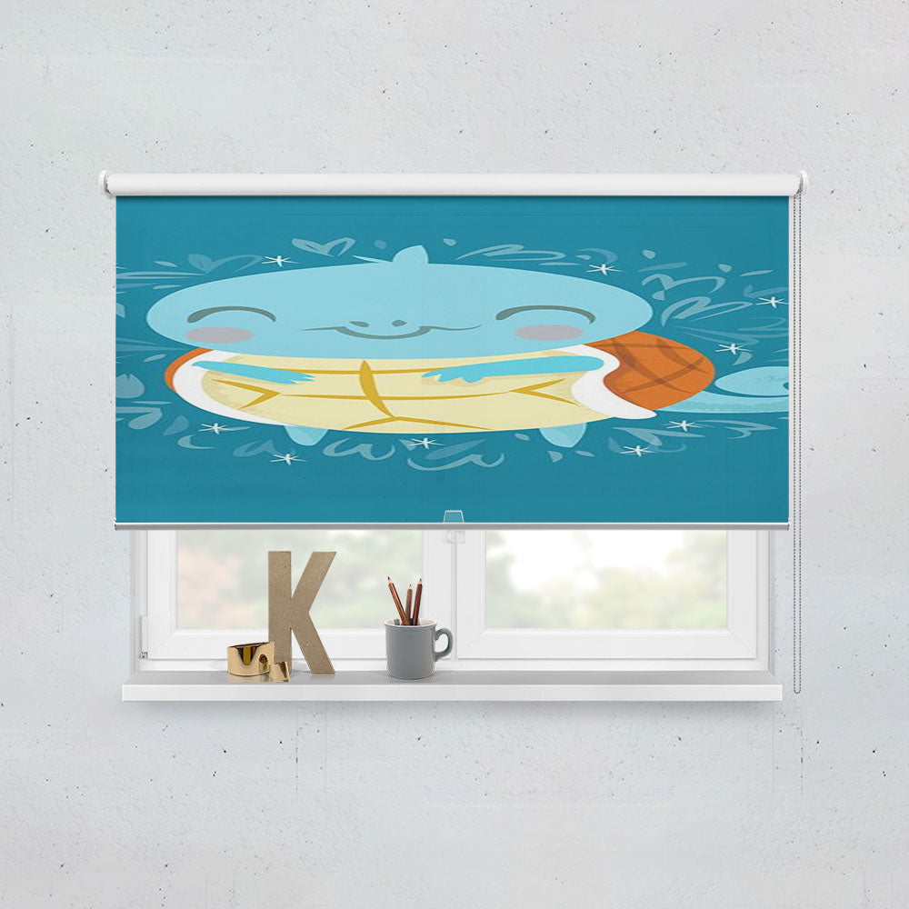 Cute Pokemon Squirtle Window Roller Blinds Shades