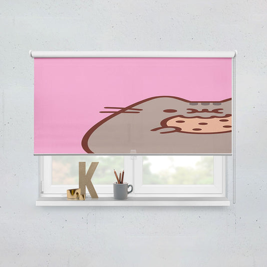 Cute Pusheen Eat A Cookies Window Roller Blinds Shades