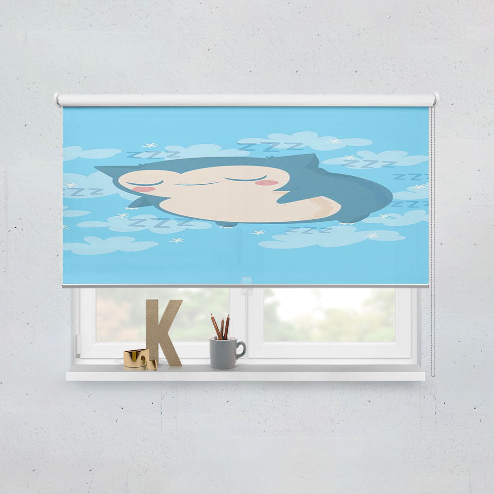 Cute Sleep Pokemon Snorlax Window Roller Blinds Shades