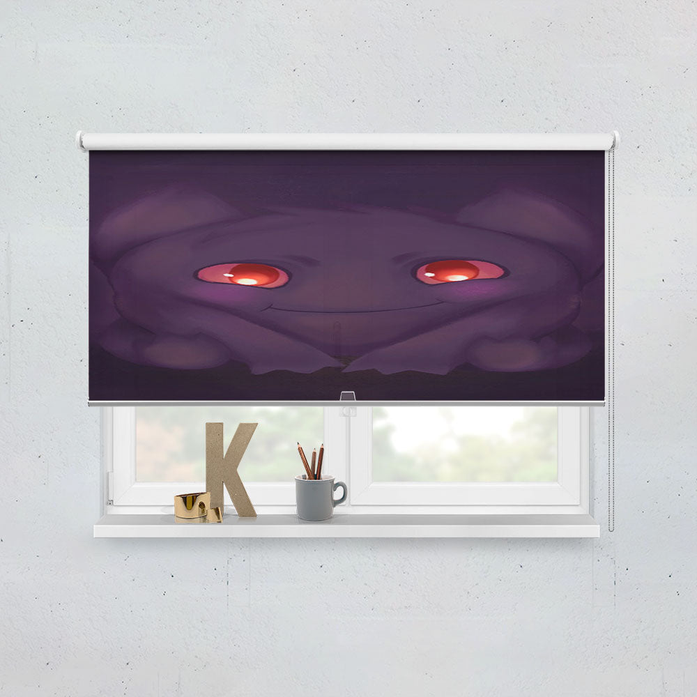 Cute Smile Dark Gengar Pokemon Window Roller Blinds Shades
