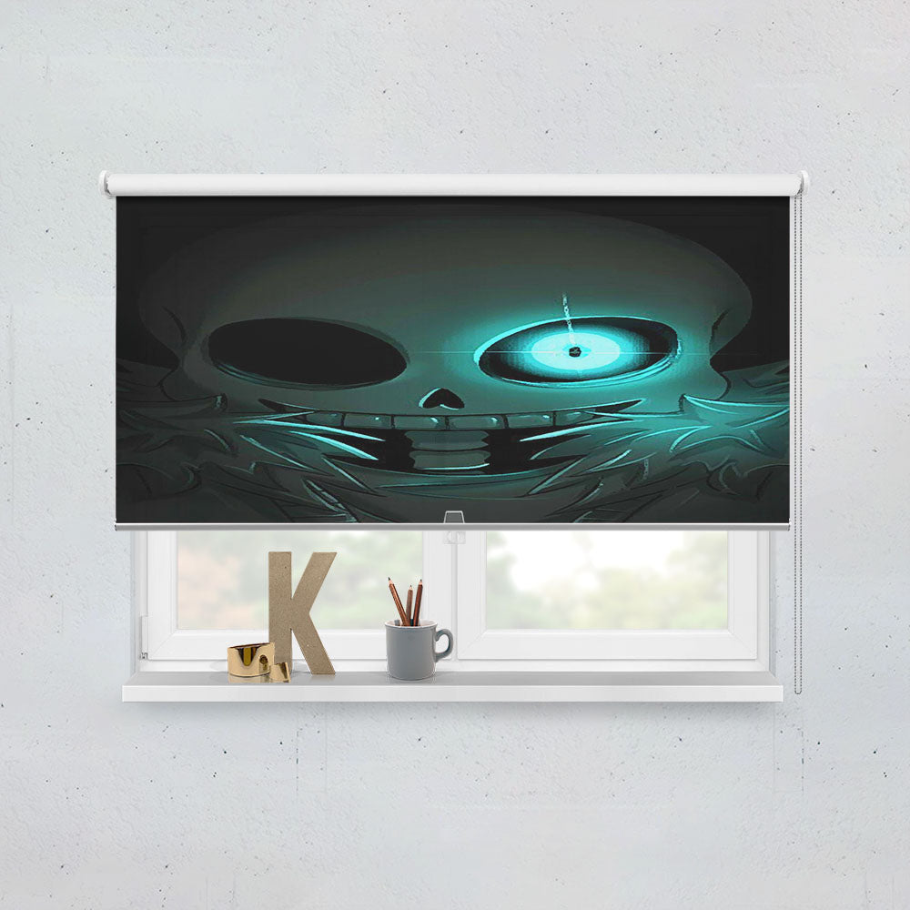 Cute Undertale Sans Skull Skeleton  Window Roller Blinds Shades