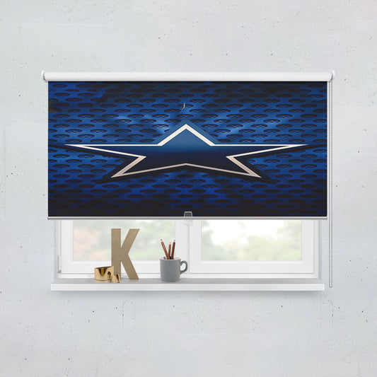 Dallas Cowboys Blue Logo 8 Window Roller Blinds Shades