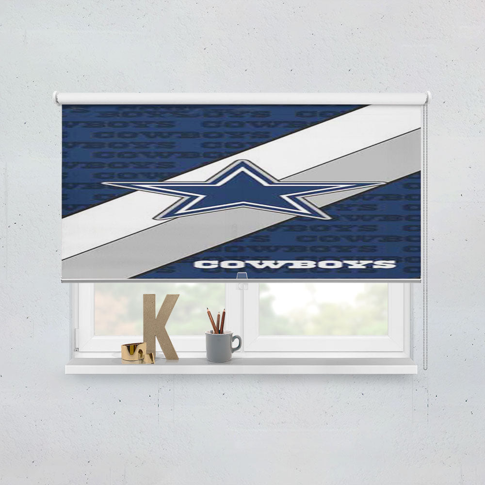 Dallas Cowboys Diagonal Window Roller Blinds Shades